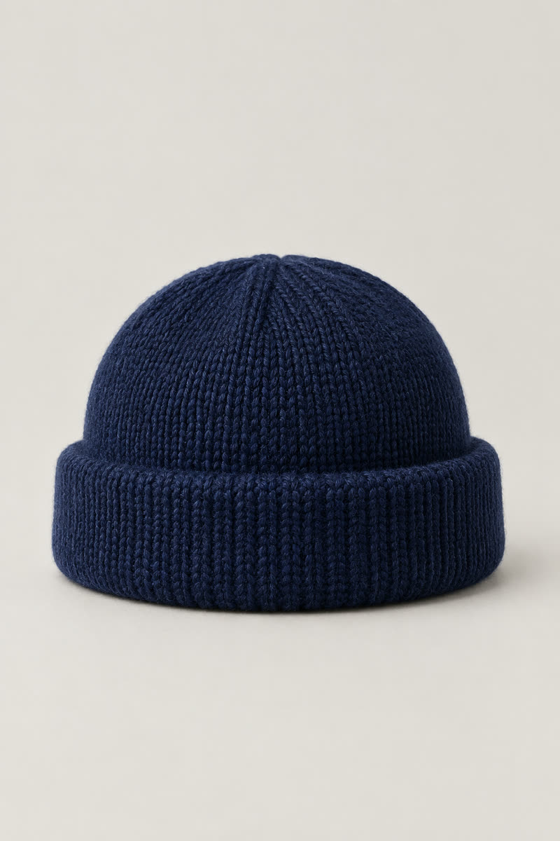 Fisherman Rolled-Cuff Wool Beanie - 1