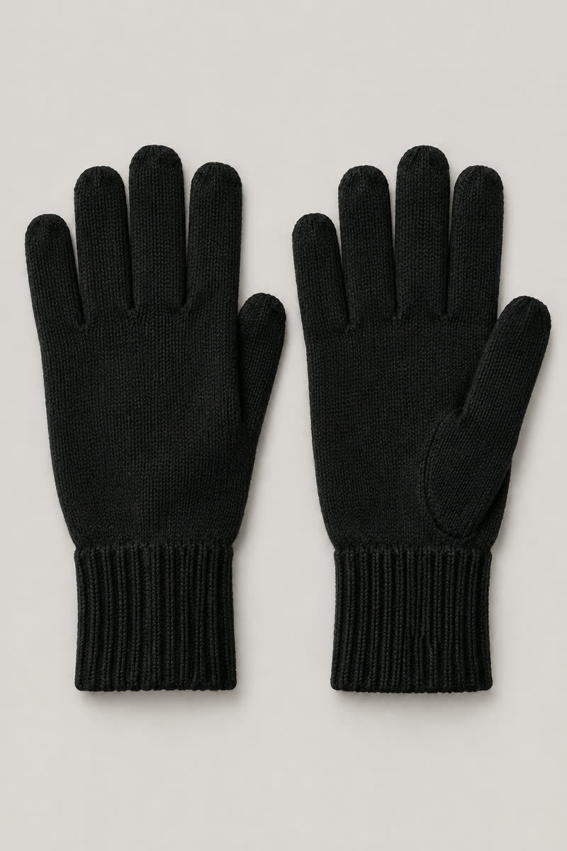 Merino Wool Touchscreen Knit Gloves - 1